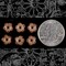 Antiqued Copper Plated Brass 8mm Floral Five Leaf Leafy Brass Bead Caps - Set of 12 - C-BC10